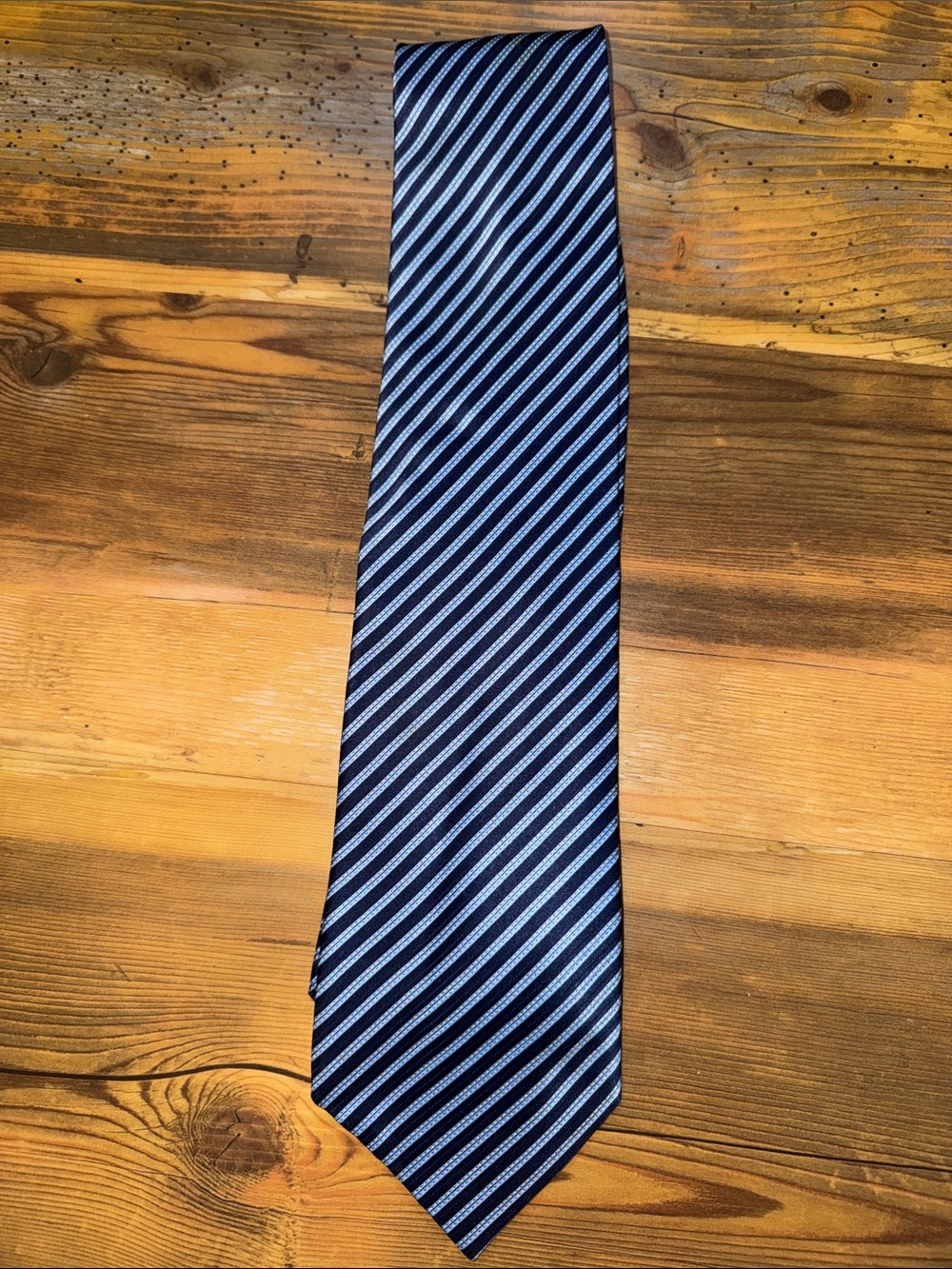 Stefano Ricci Navy and Light Blue Diagonal Stripe Tie
